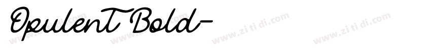 Opulent Bold字体转换